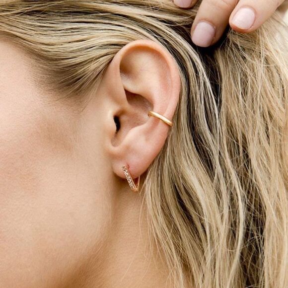 NEW Gold 925 Ear Cuffs Non Pierced Ear Cuffs - Picture 5 of 6